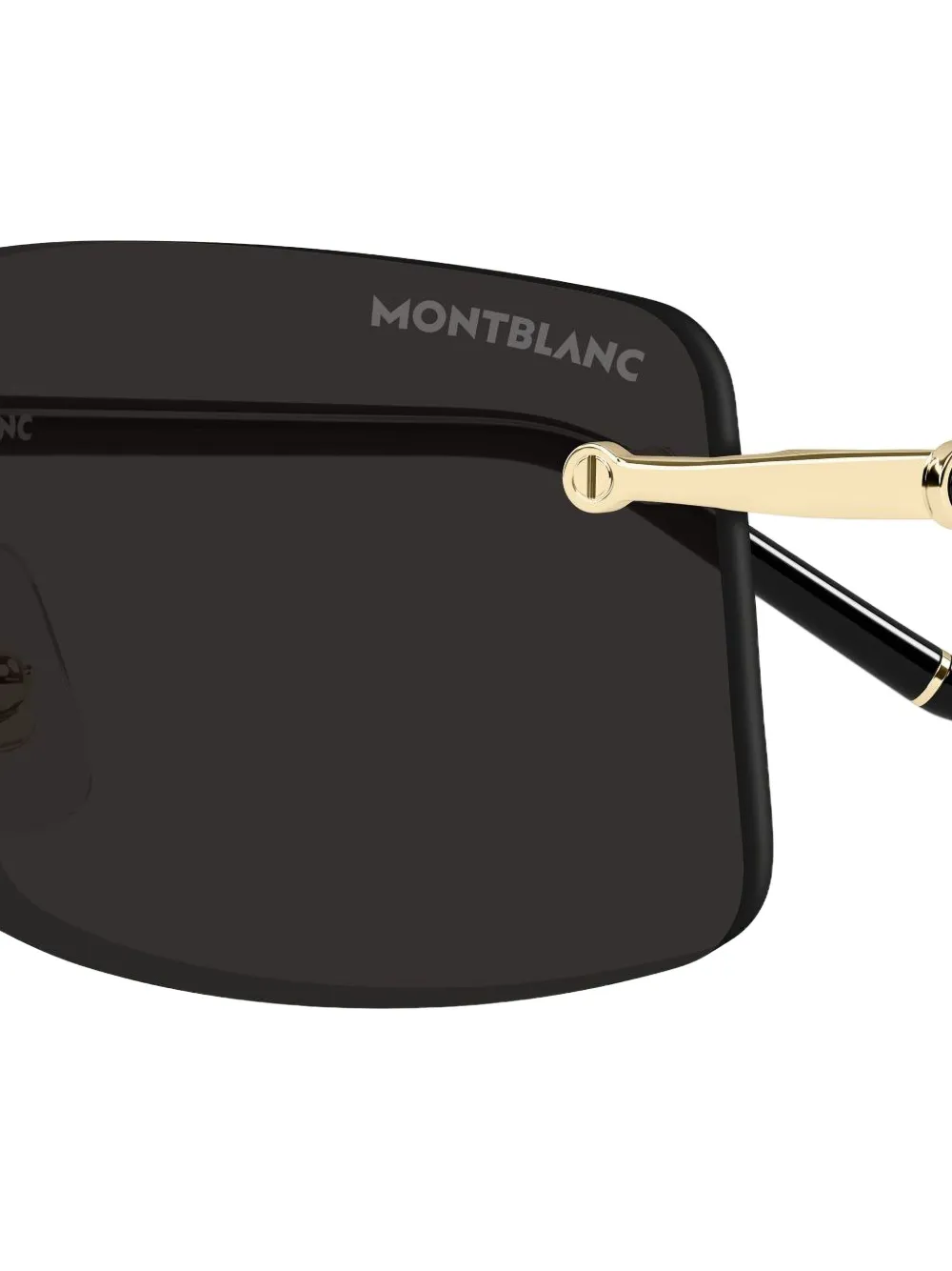 Montblanc Rectangle Sunglasses In Black