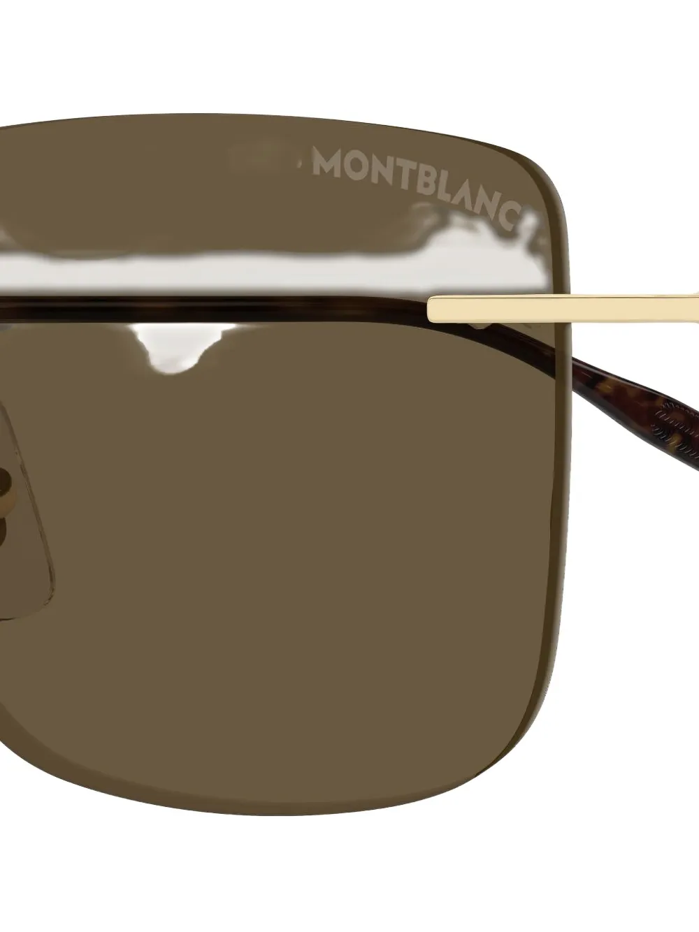 Montblanc Rectangle Sunglasses In Green
