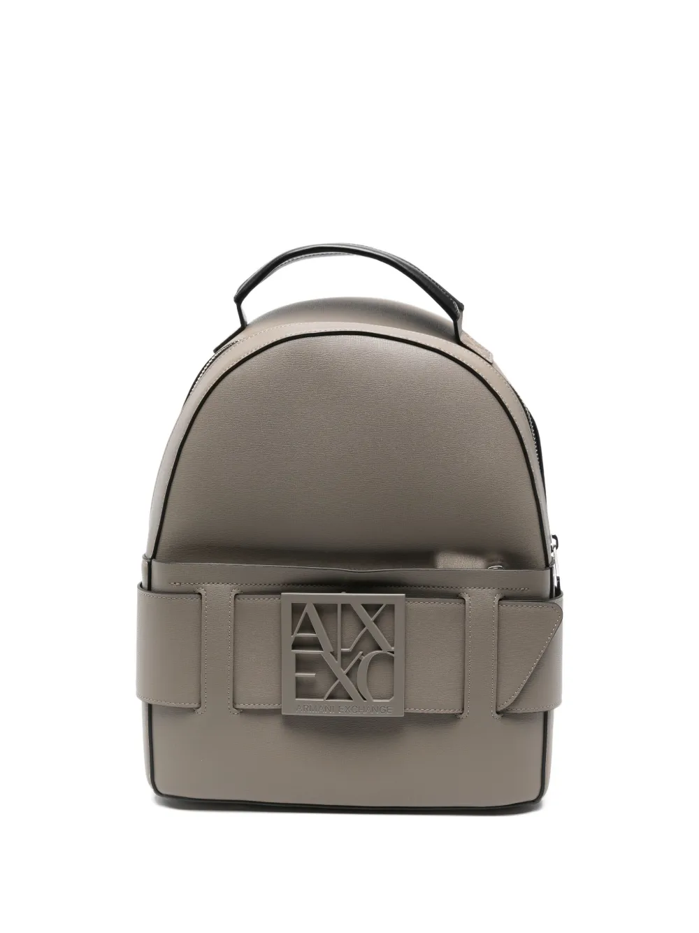 Armani Exchange Zaino con placca logo - Marrone