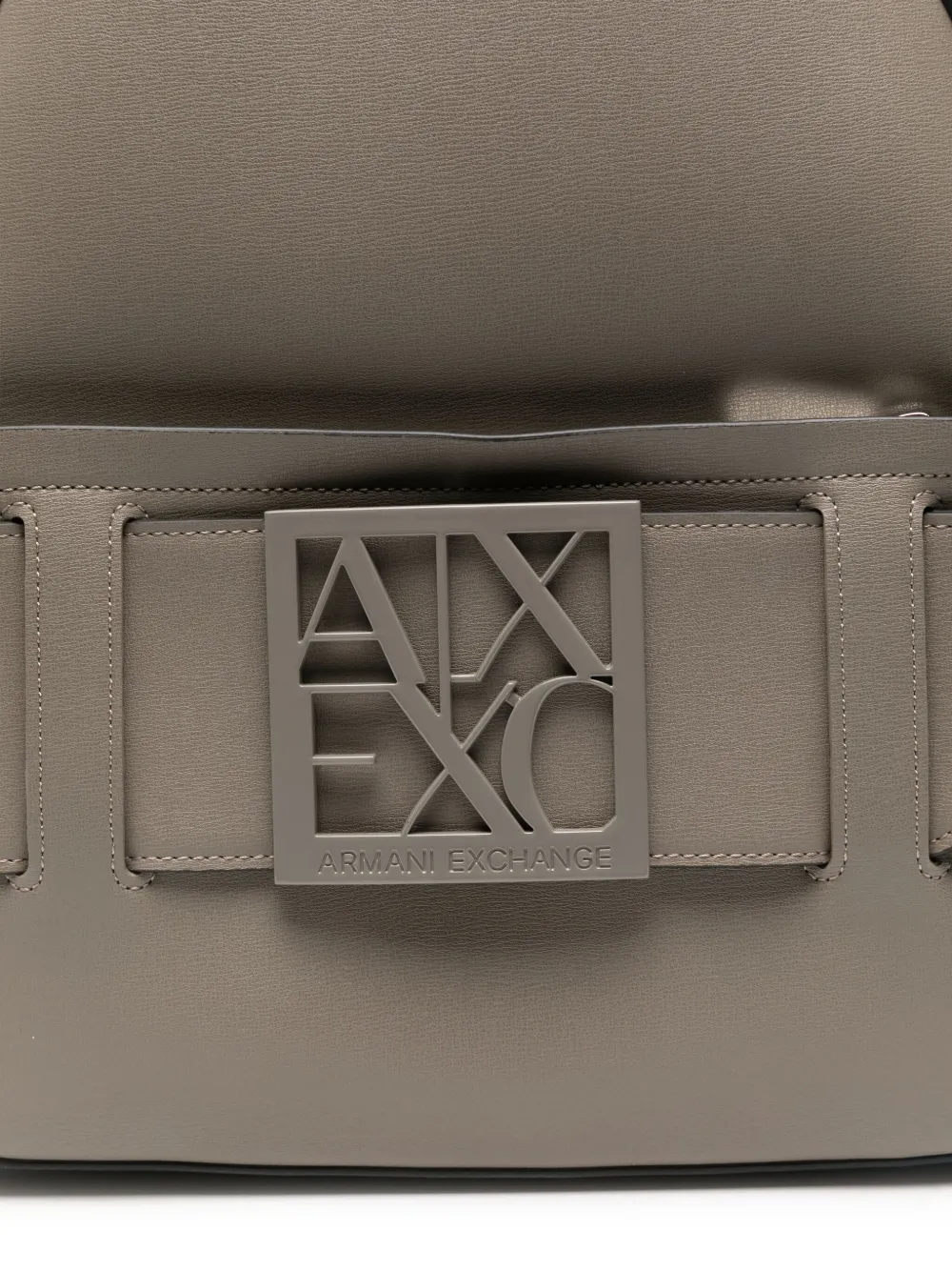 Armani Exchange Rugzak met logoplakkaat Bruin