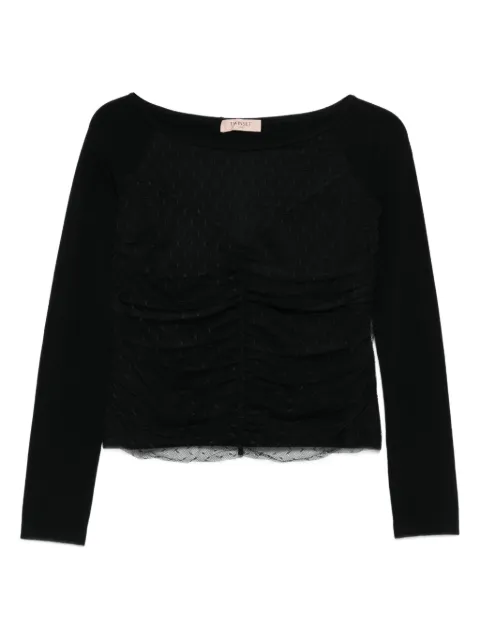 TWINSET ruched dotted blouse