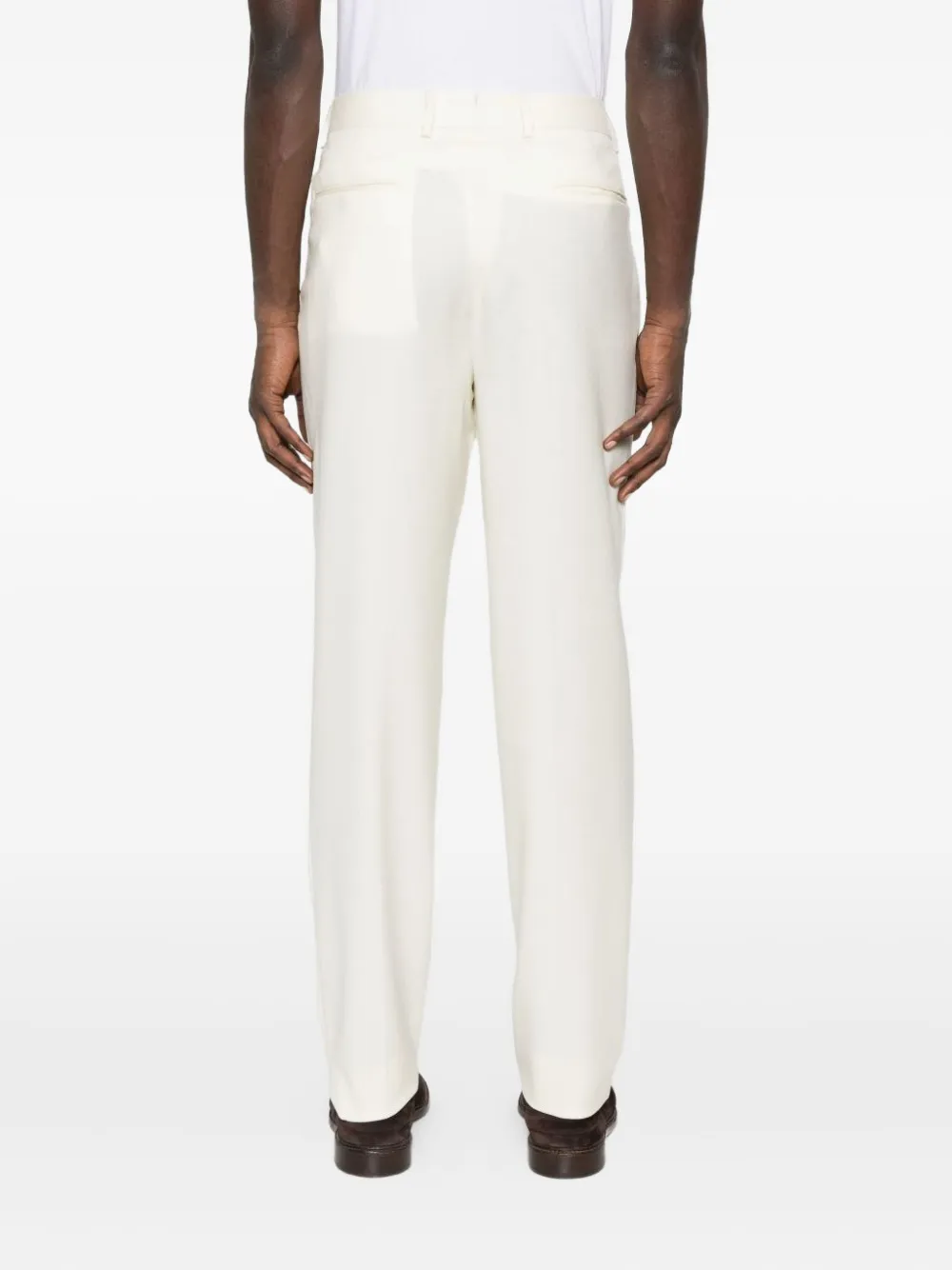 Zegna Geplooide wollen broek Beige