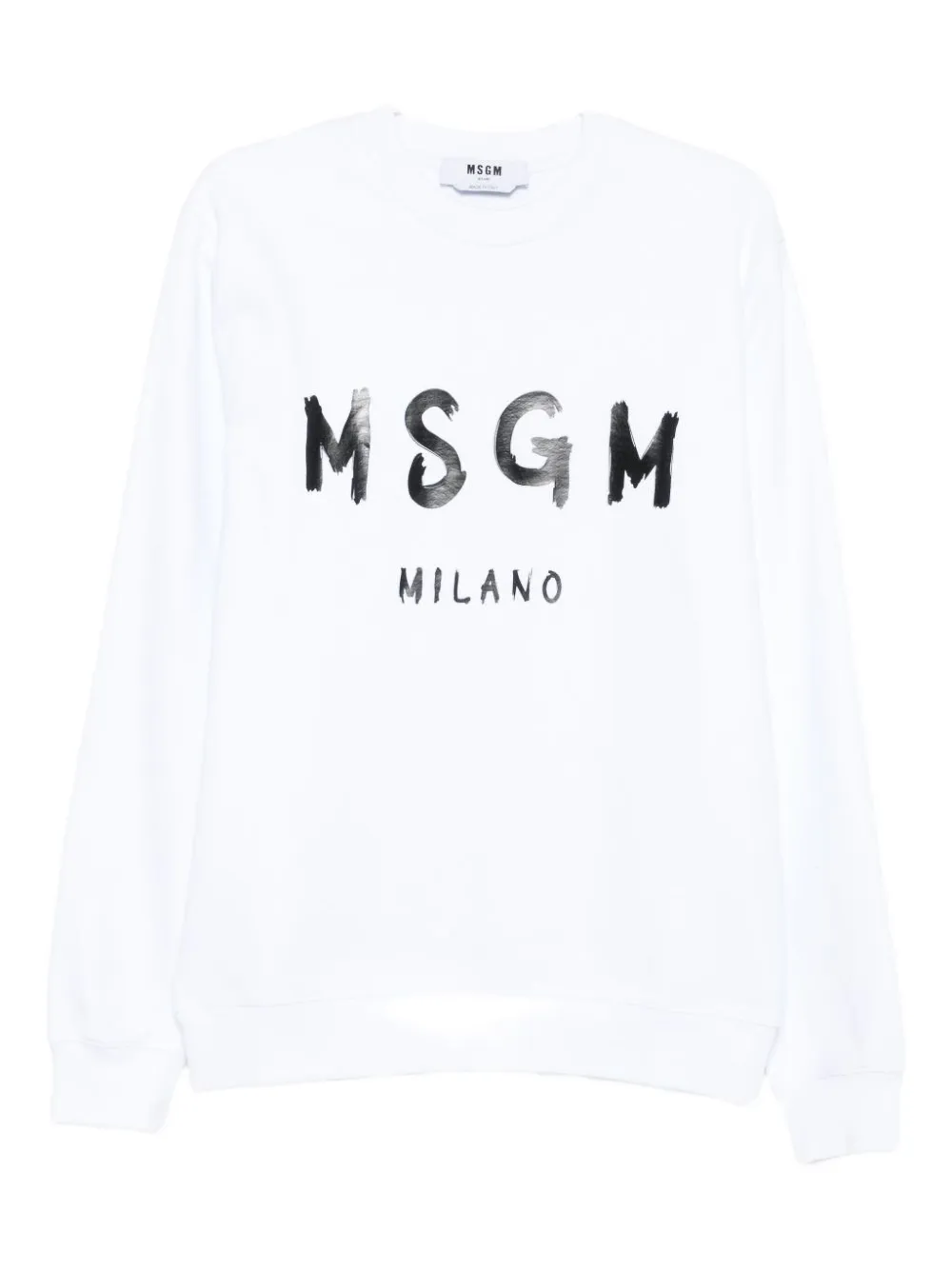 MSGM sudadera con cuello redondo y logo estampado | blanco | Image 1