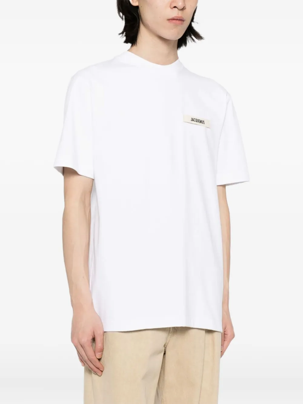 Jacquemus Logo-patch T-shirt In White