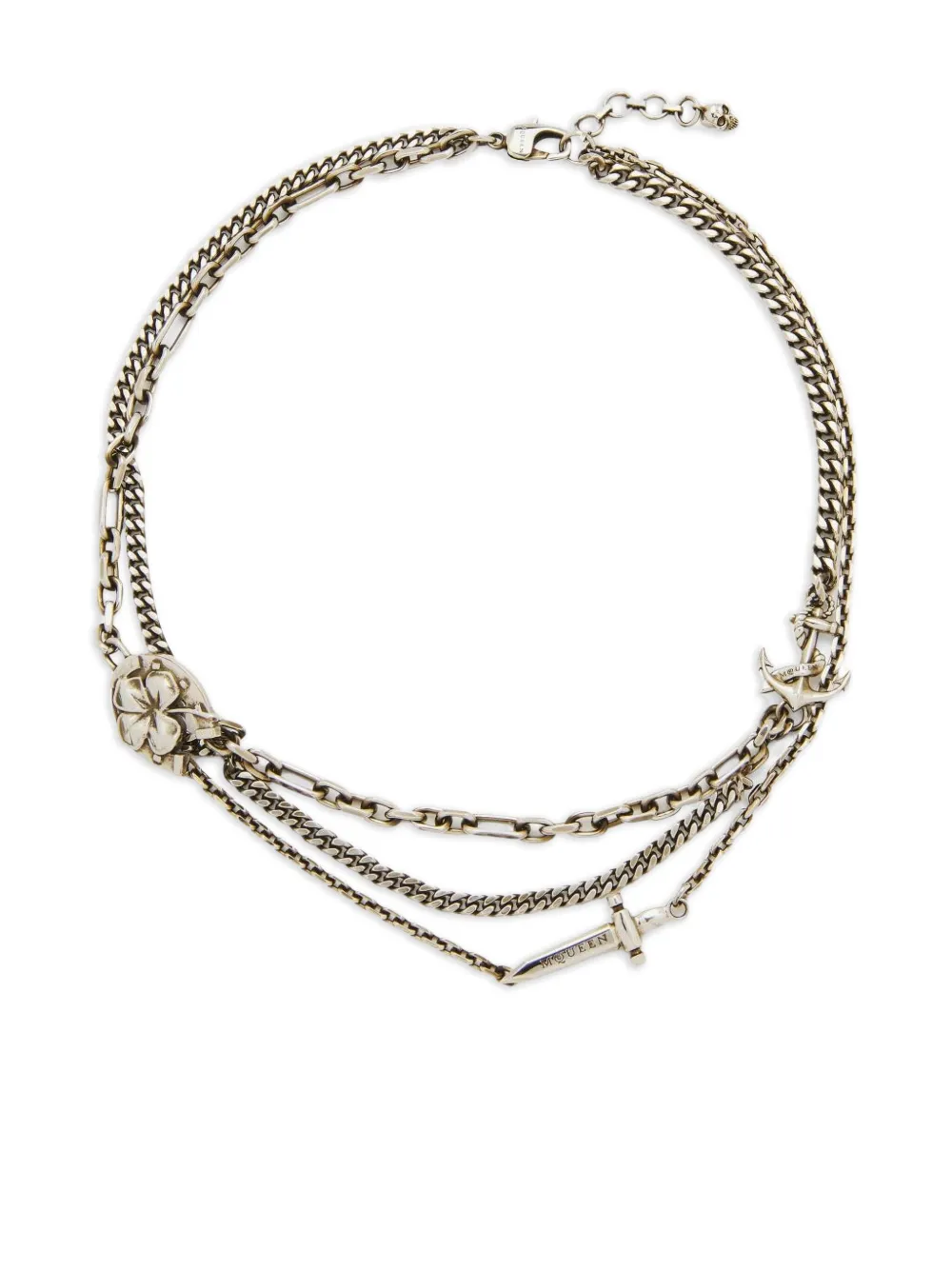 Alexander McQueen collar de cadena Accumulation | plateado | Image 1