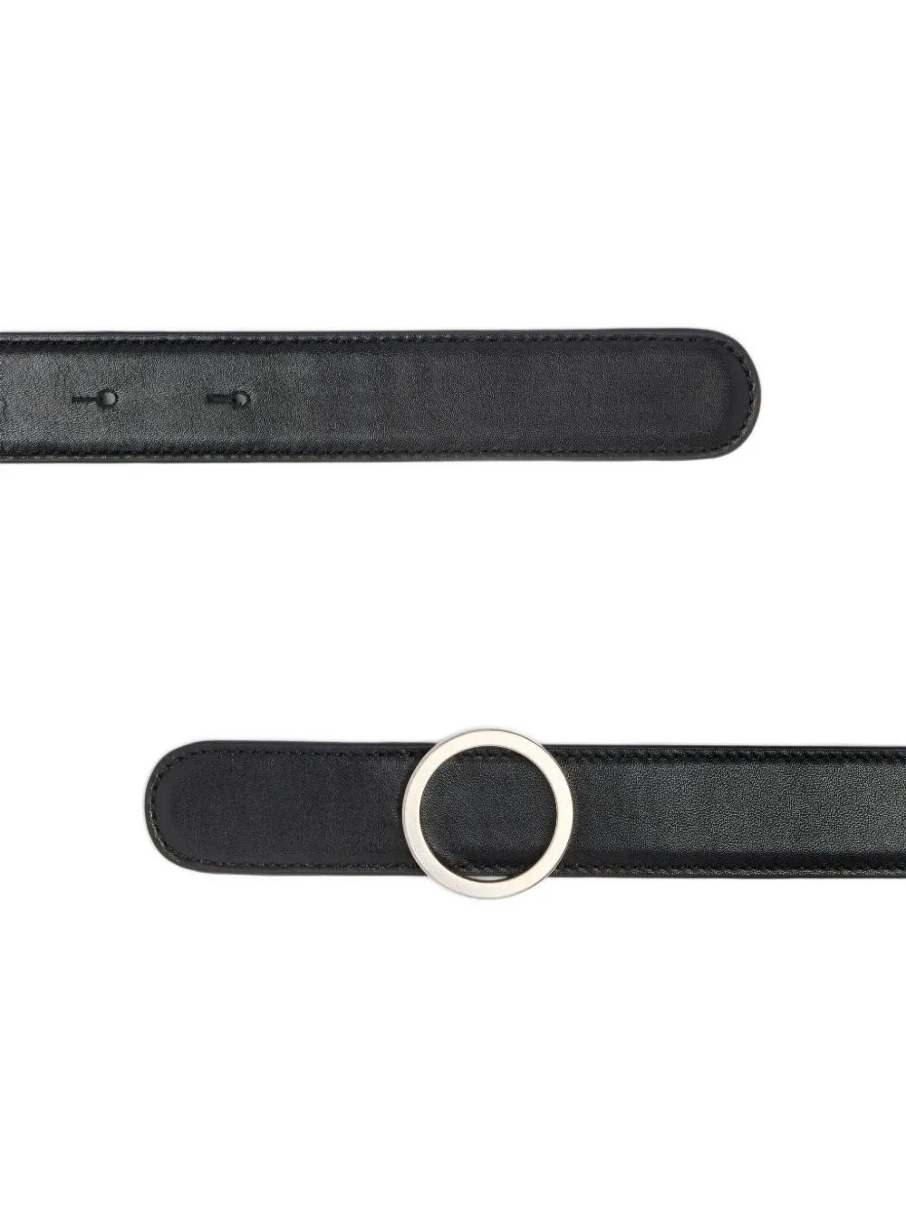 Marsèll Riem met ronde gesp Zwart