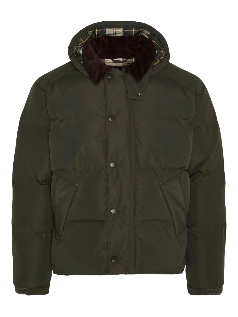 Barbour chamarra con capucha y cuello de pana | verde | Image 1