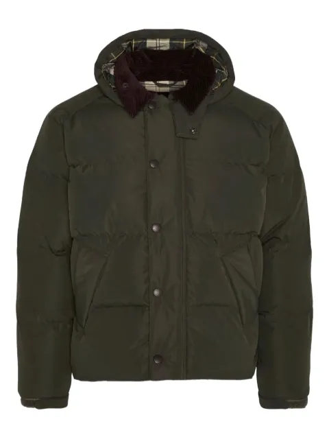 Barbour corduroy-collar hooded jacket