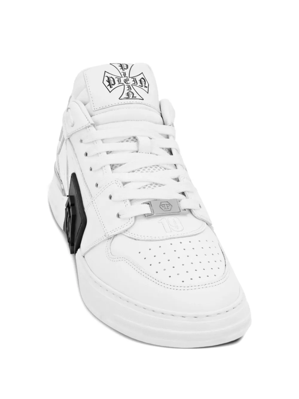 Philipp Plein Sneakers met logoplakkaat Wit