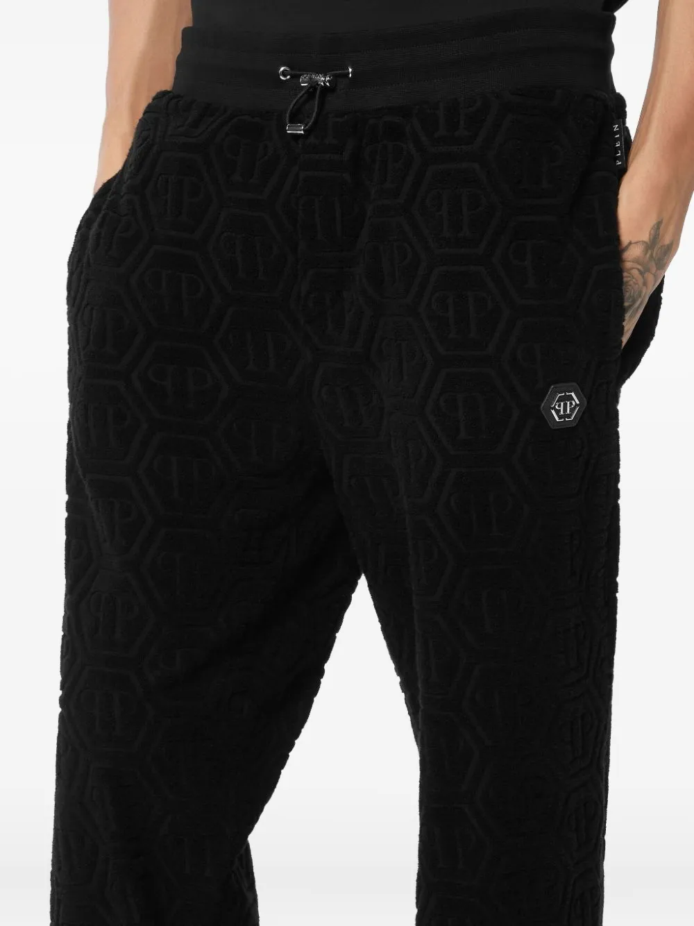 Philipp Plein Trainingsbroek met jacquard Zwart