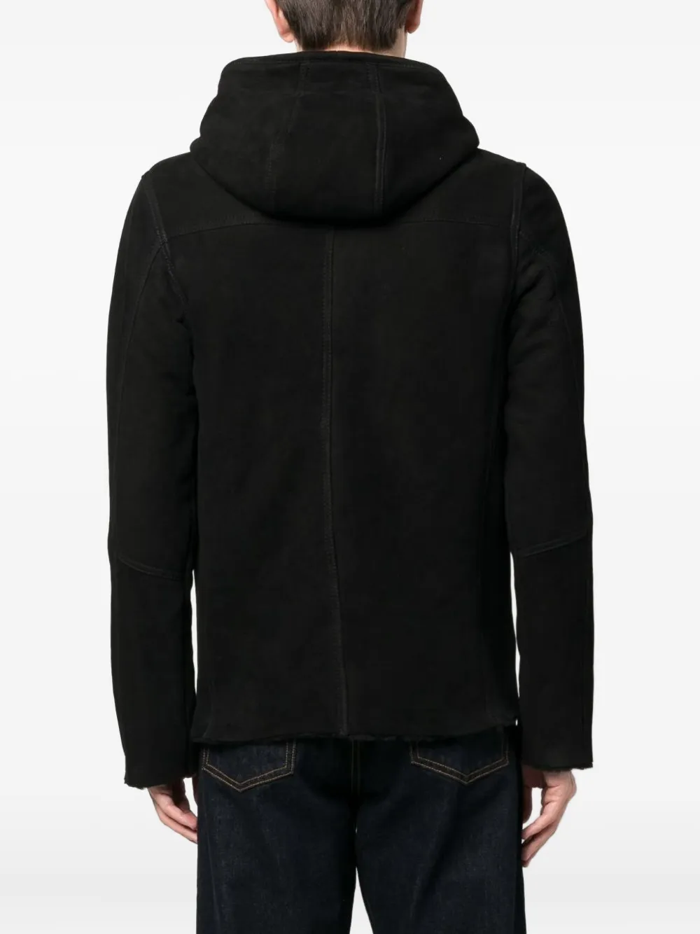 Giorgio Brato Jack met capuchon Zwart