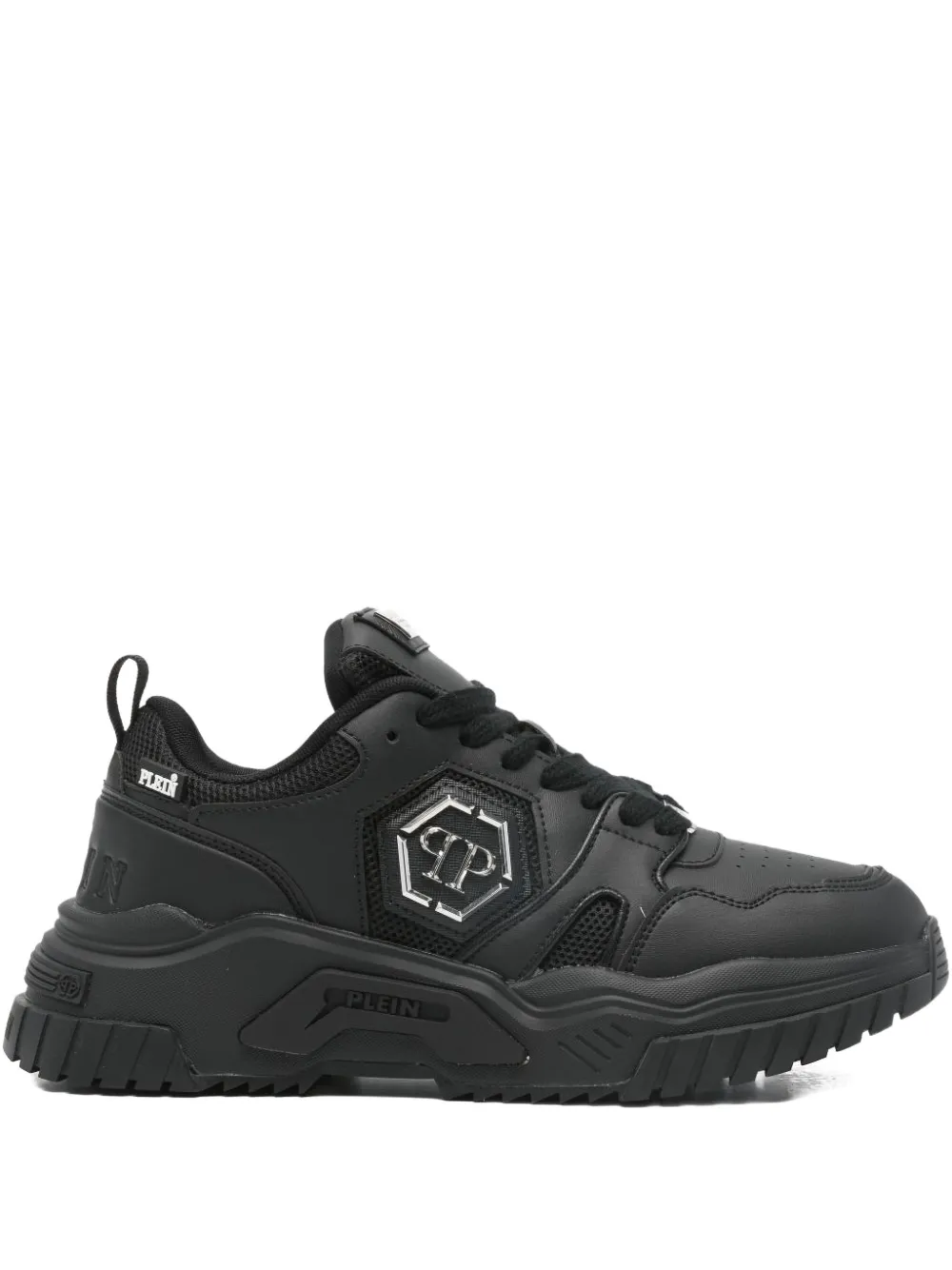 Philipp Plein logo-plaque sneakers - Black