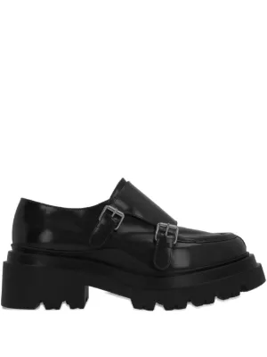 Alexander Wang Carter プラットフォーム レザーローファー | ブラック