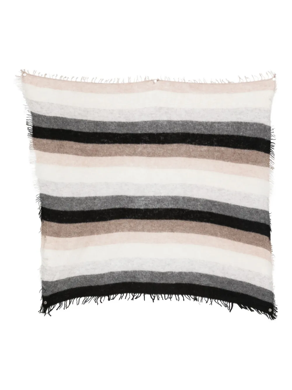 Faliero Sarti Little Strippy Striped Cashmere Scarf In Neutral