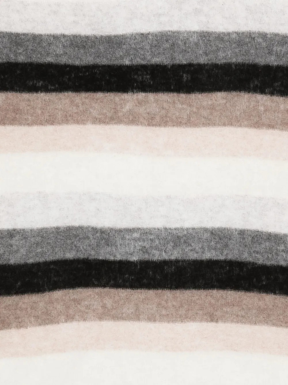 Faliero Sarti Little Strippy Striped Cashmere Scarf In Neutral