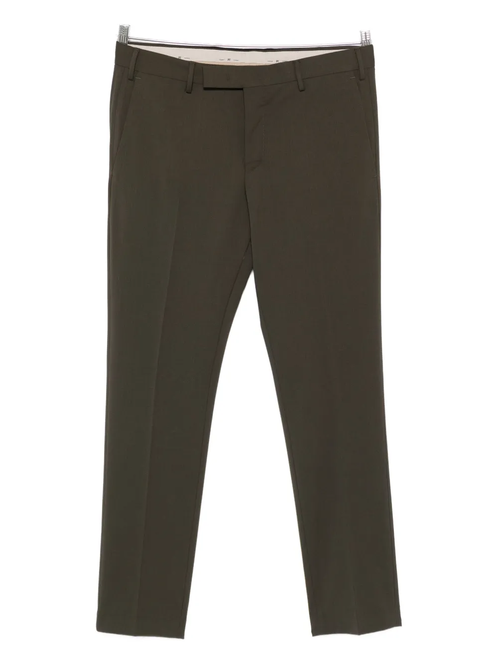 Pt Torino Pressed-crease Tailored Trousers In Brown