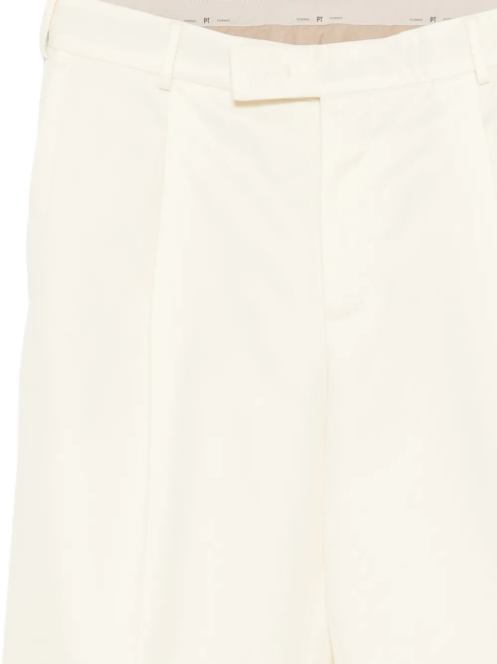 PT Torino Broek met geplooide voorkant Beige