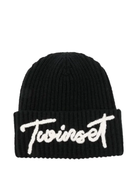 TWINSET logo-lettering beanie