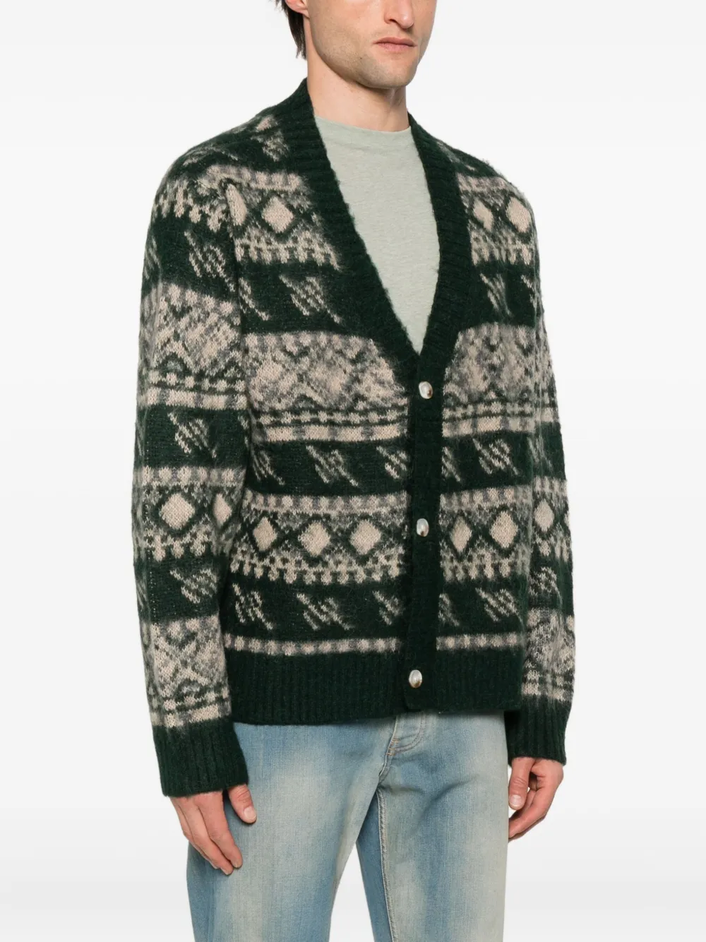 Daily Paper Vest met intarsia-patroon Groen