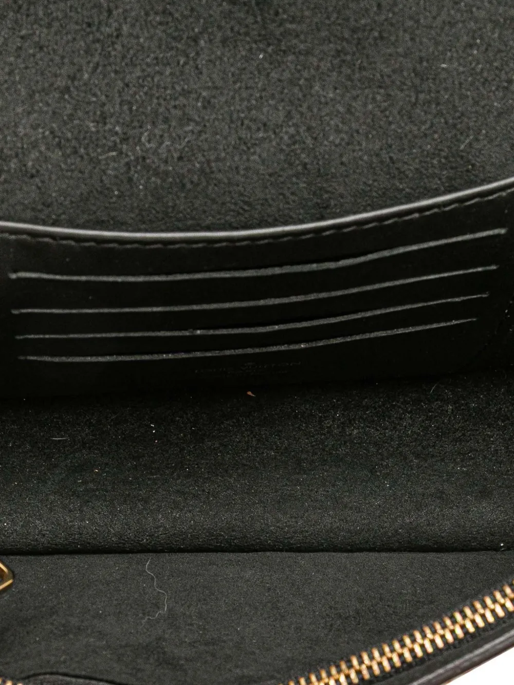 LOUIS VUITTON Pre-owned 2021-2025 Monogram Reverse Dauphine Wallet On Chain Crossbody Bag In Brown