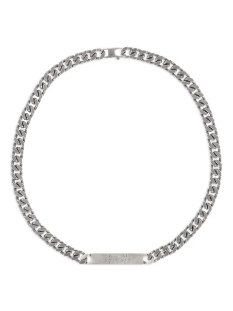 MM6 Maison Margiela chain plaque necklace