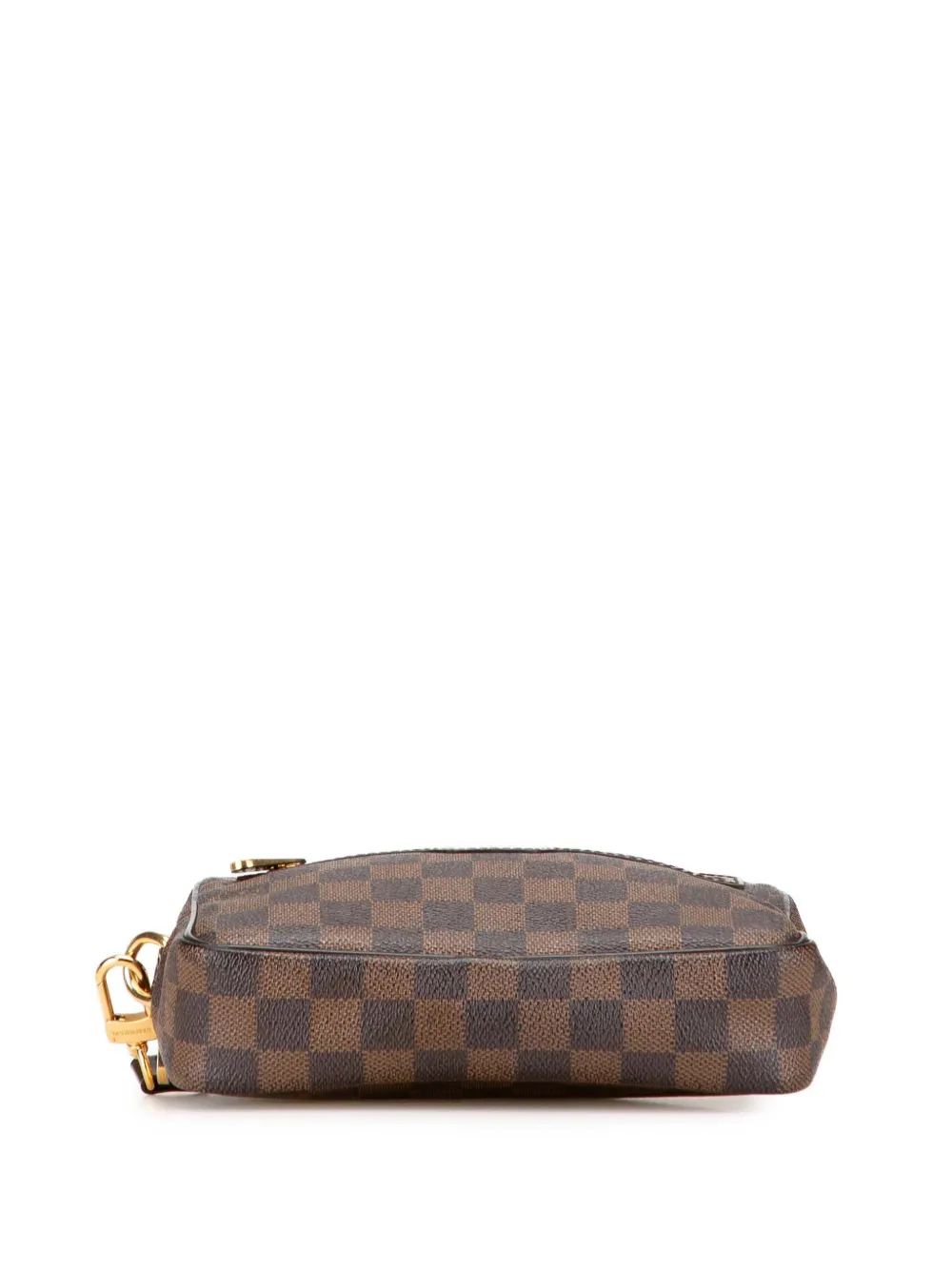Pre-owned Louis Vuitton 2011 Damier Ebene Pochette Billets Macao Clutch Bag In Brown