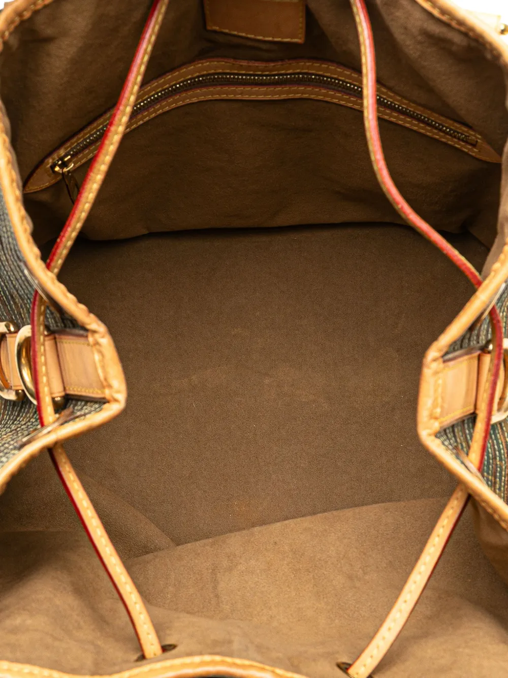 Pre-owned Louis Vuitton 2010 Monogram Eden Neo Bucket Bag In Brown