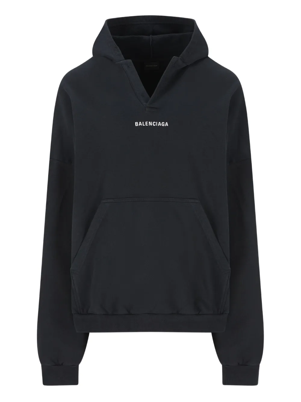 BALENCIAGA ブラック フーディ Balenciaga Outside Loop Zip-Up Hoodie Small Fit 'Black Faded