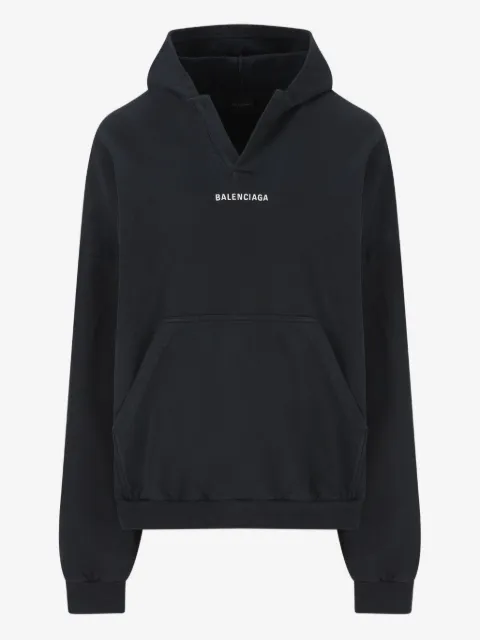 Balenciaga logo-detail cotton hoodie 