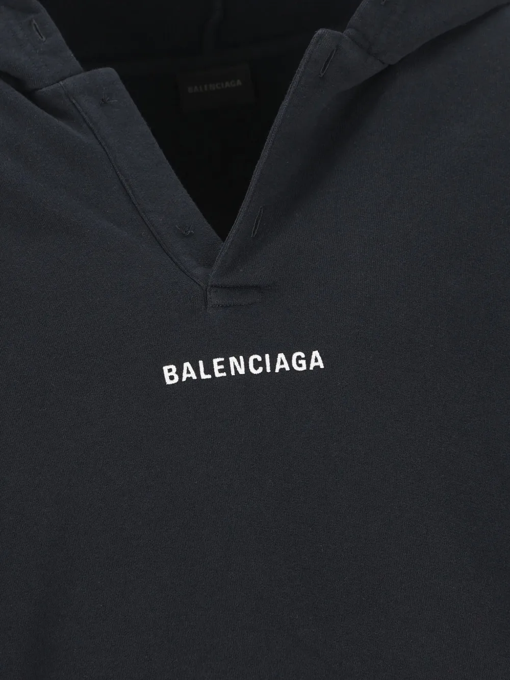 Balenciaga Hoodie met logo Zwart