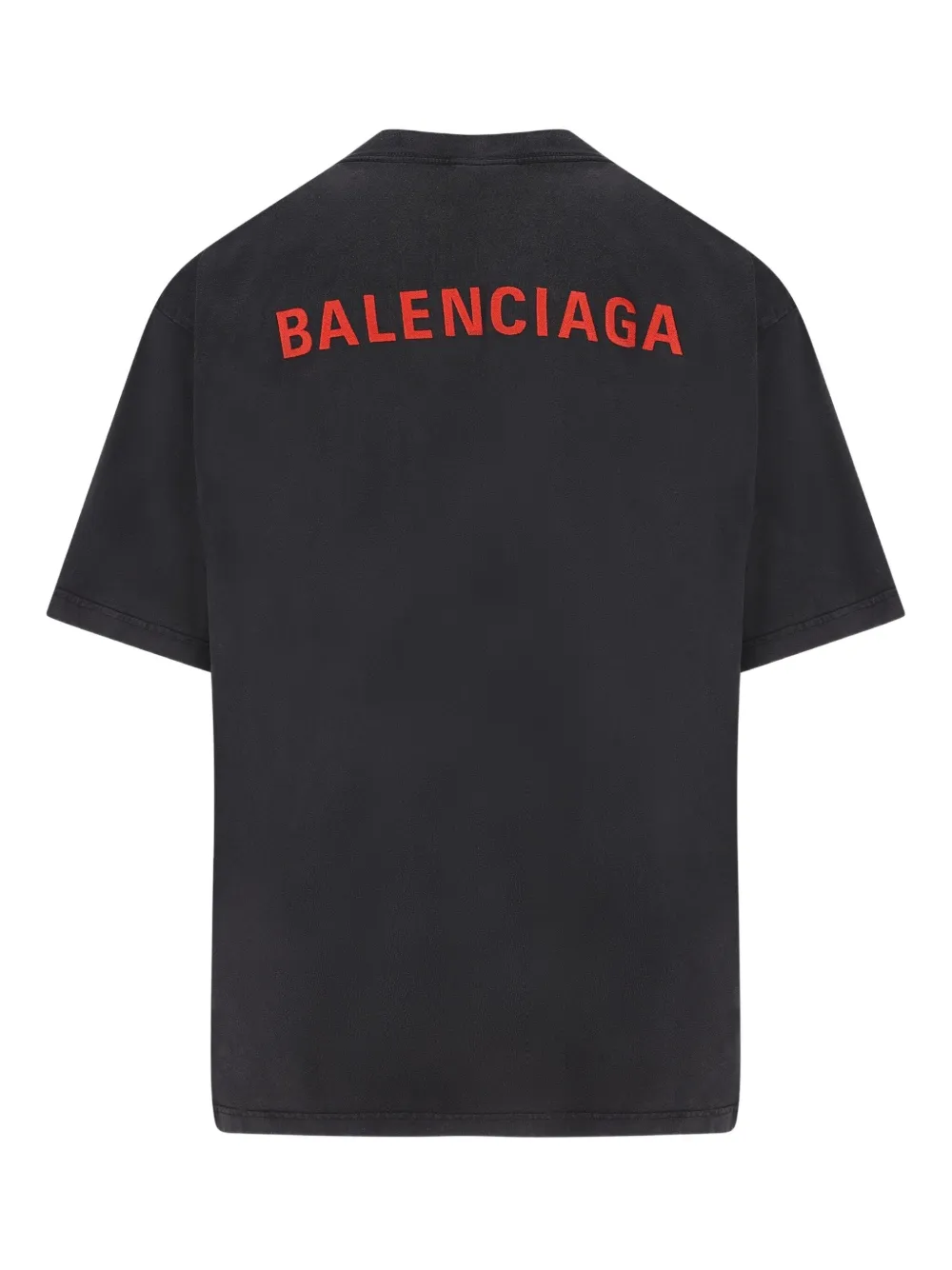 Balenciaga embroidered-logo T-shirt - Zwart