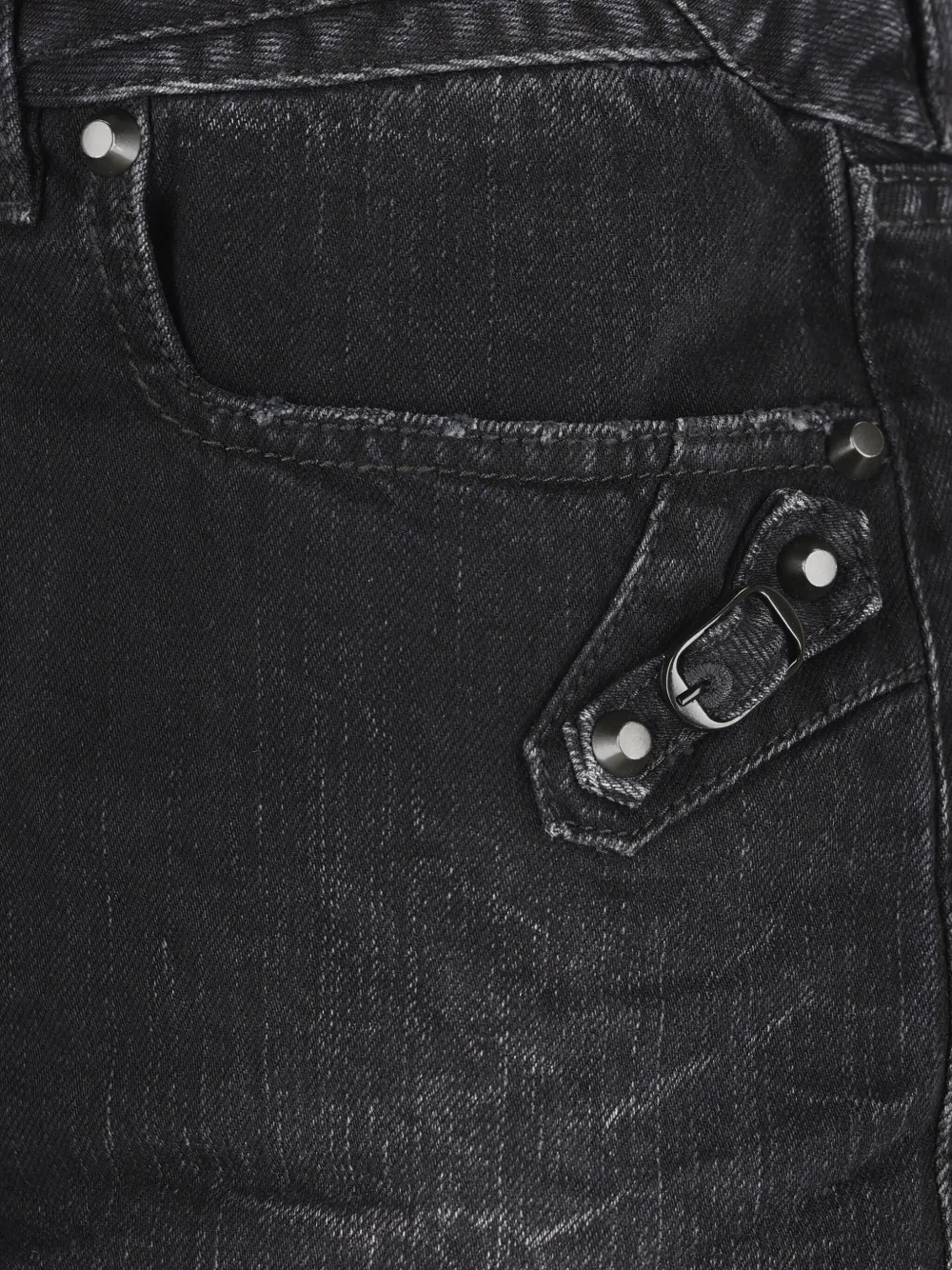 Balenciaga Denim rok met franje Zwart