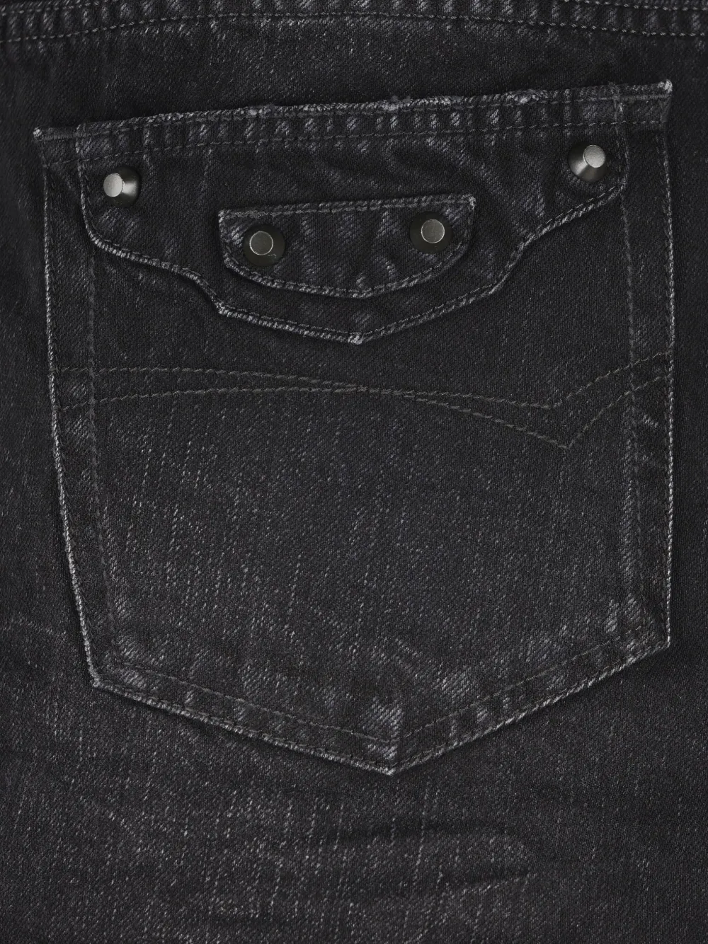 Balenciaga Denim rok met franje Zwart