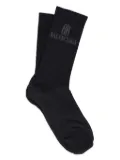 Balenciaga logo ribbed socks - Black