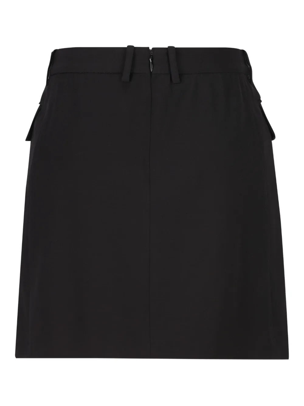 Balenciaga patch-pocket button mini skirt - Zwart