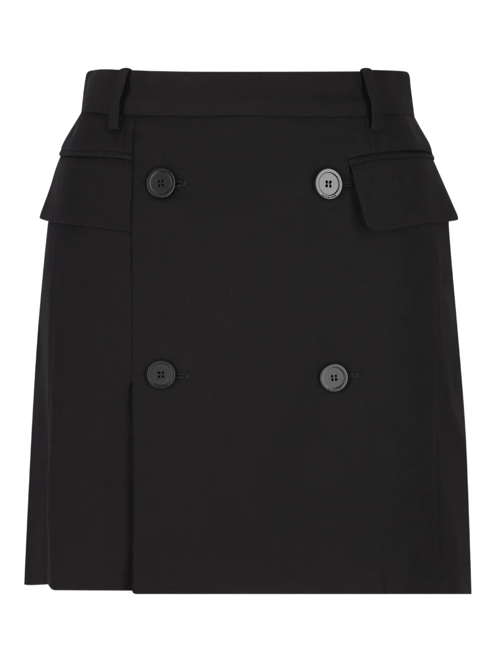 Balenciaga patch-pocket button mini skirt | Black | Image 1