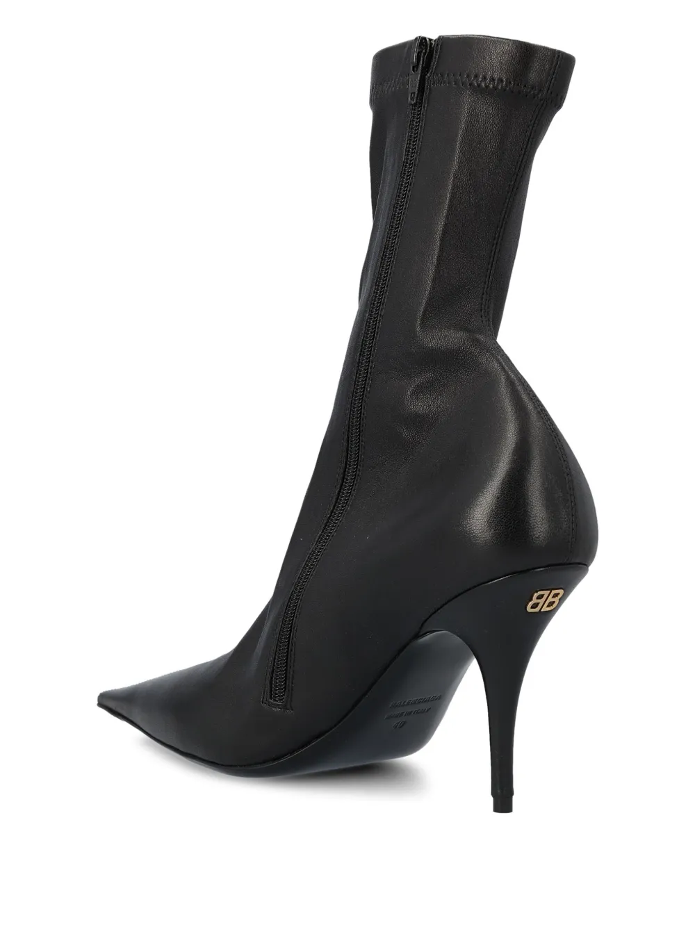 Balenciaga Avenue laarzen met puntige neus en logoplakkaat Zwart