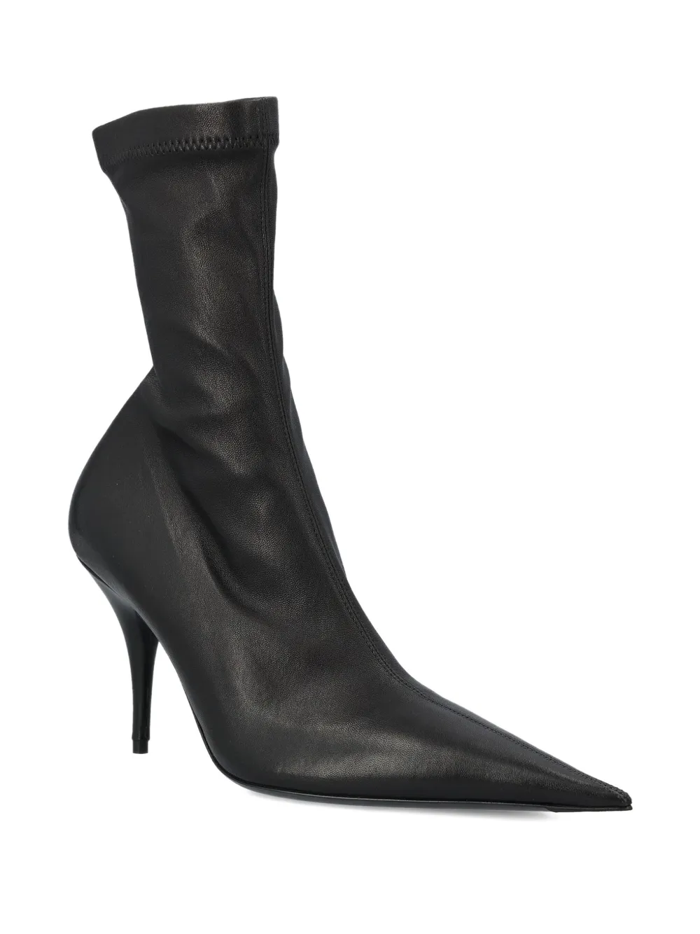 Balenciaga Avenue laarzen met puntige neus en logoplakkaat Zwart