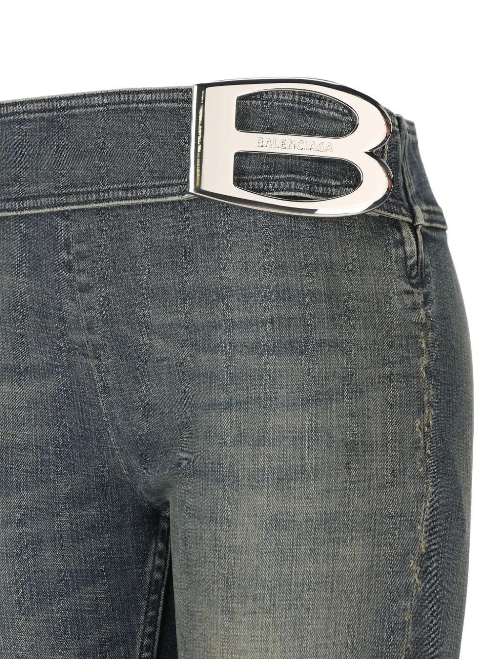 Balenciaga Jeans met logogesp Blauw