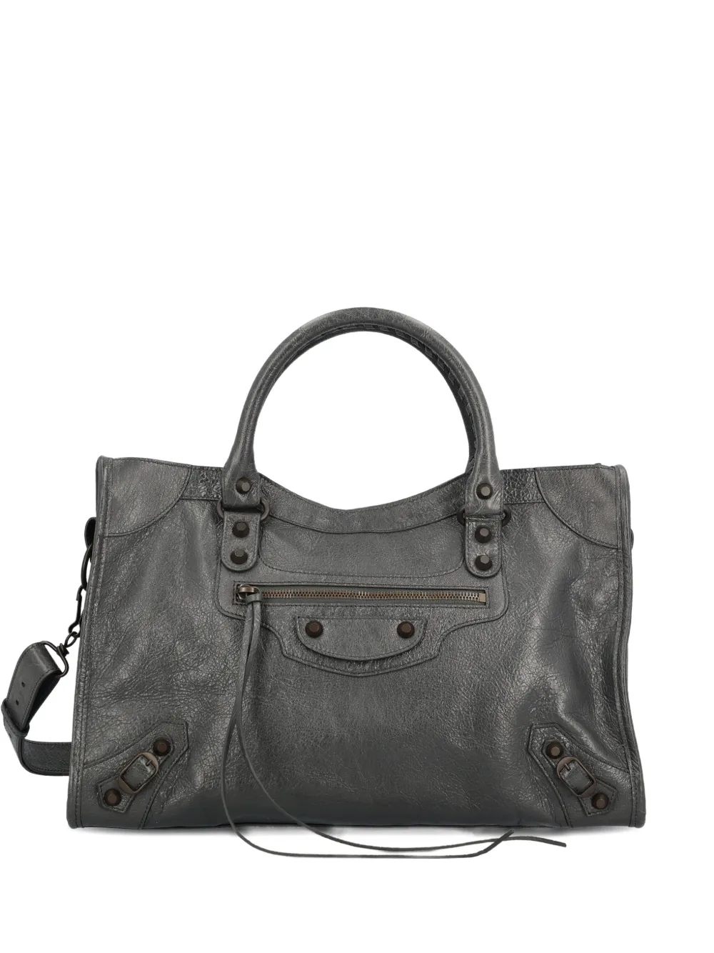 Balenciaga medium Le City lambskin tote bag - Grigio