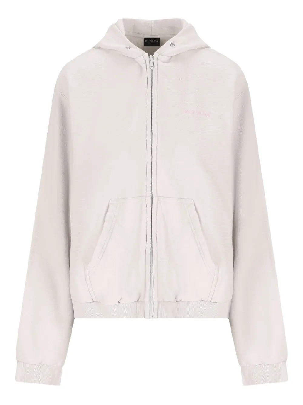 Balenciaga Zip-up Hoodie In Neutral