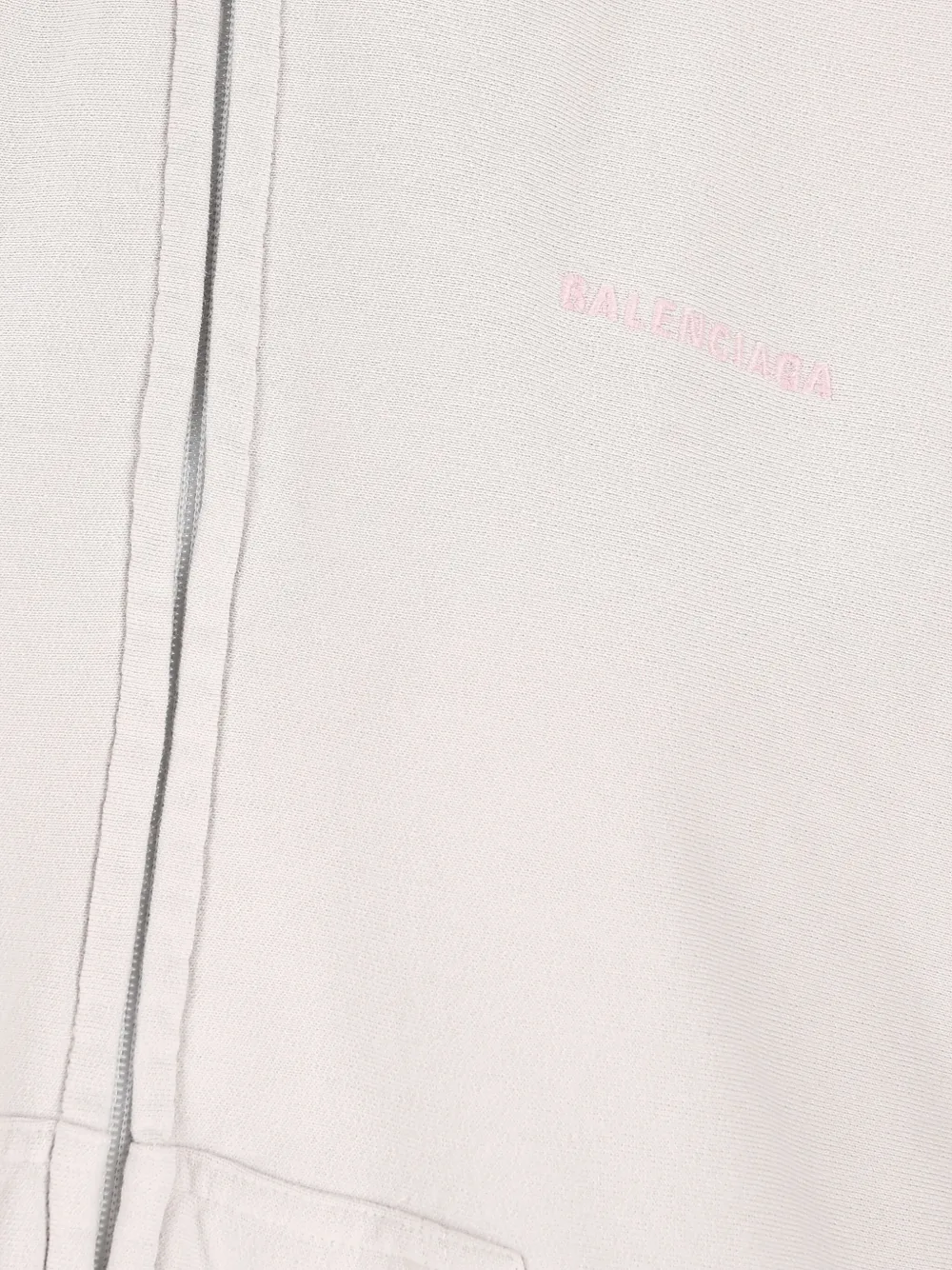 Balenciaga Zip-up Hoodie In Neutral