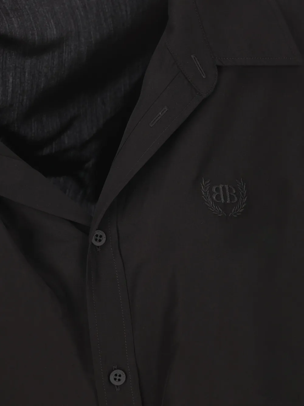 Balenciaga Top met knopen en kraag Zwart