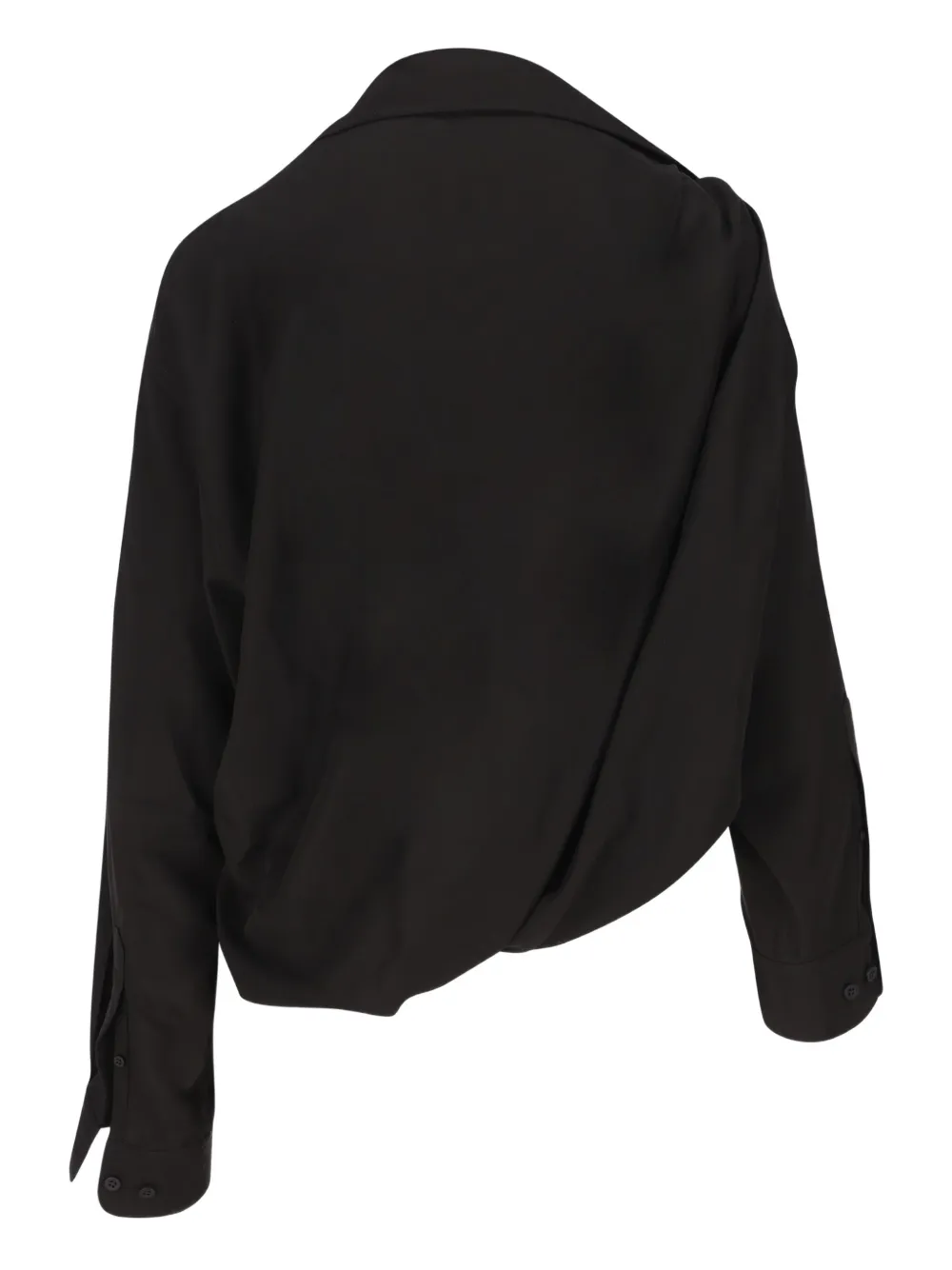 Balenciaga buttoned collared top - Zwart