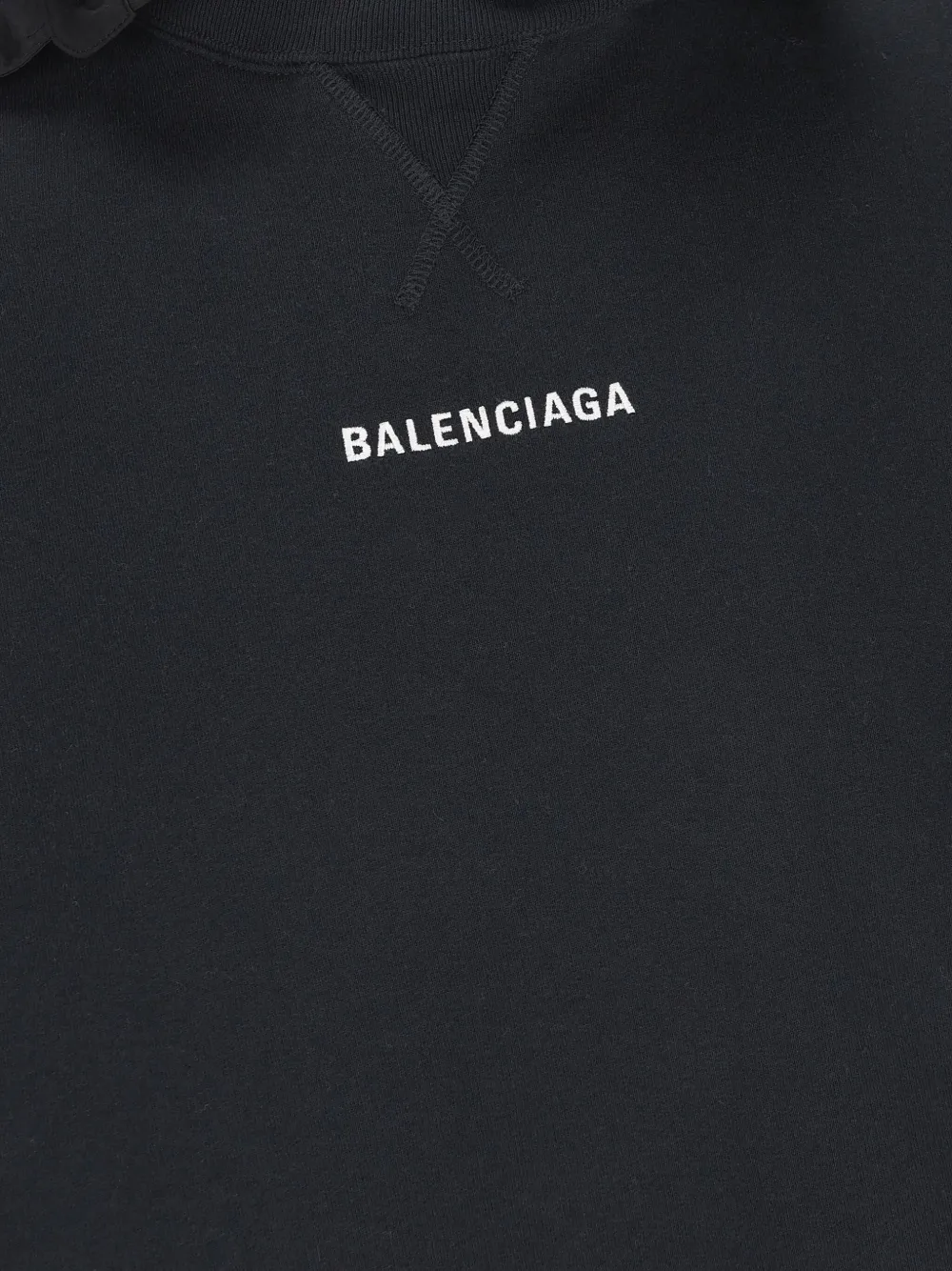 Balenciaga Katoenen hoodie met geborduurd logo Zwart
