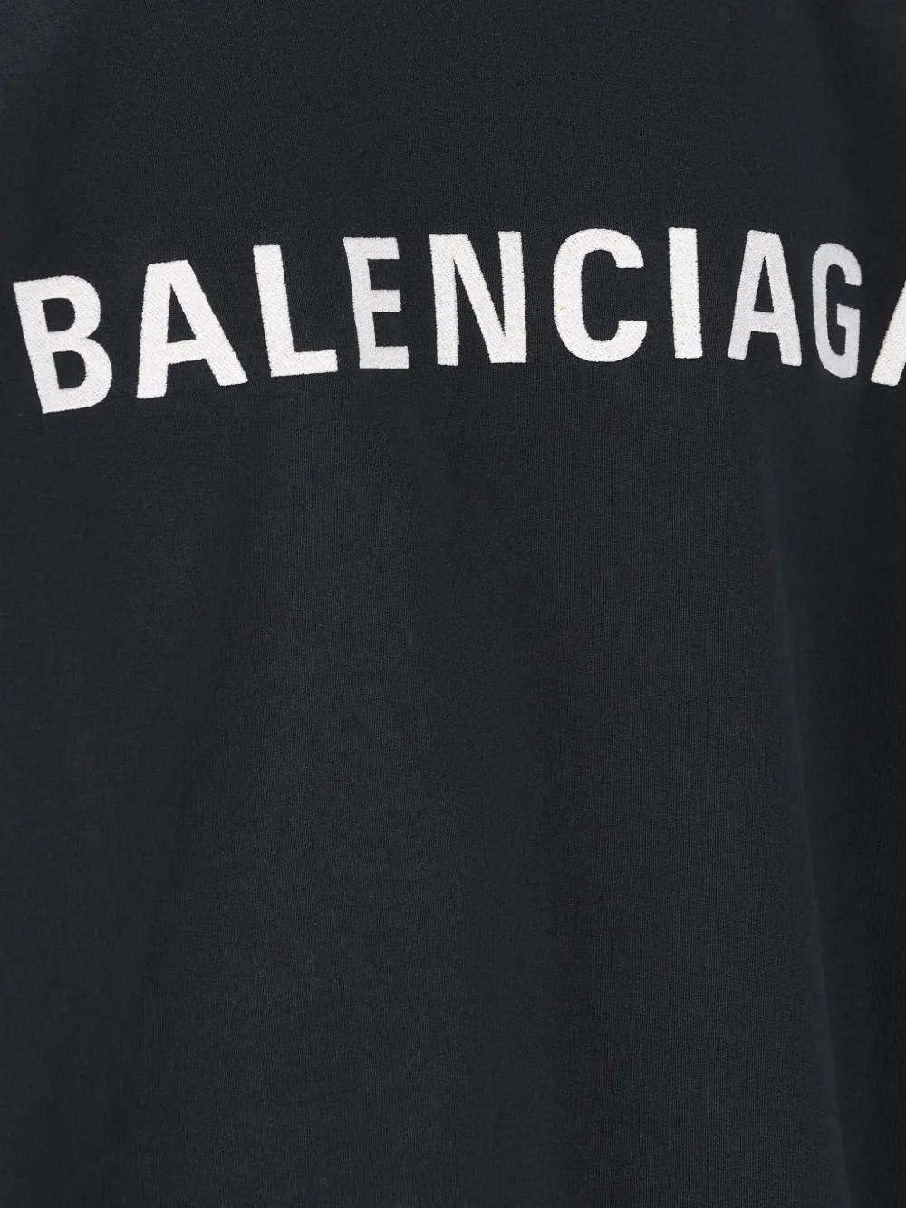 Balenciaga Katoenen hoodie met geborduurd logo Zwart