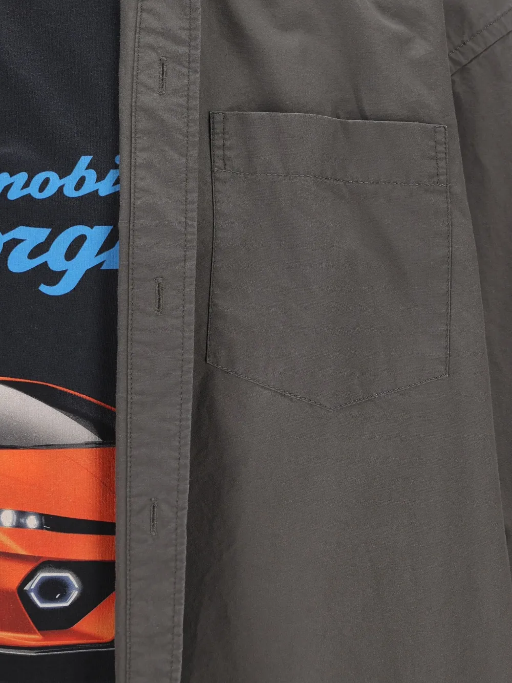 Balenciaga Automobili Lamborghini Shirt In Brown