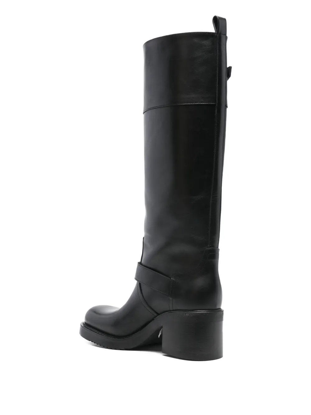 Elena Iachi 60mm buckle-detail knee-high boots Zwart