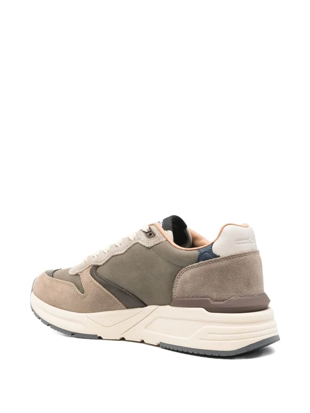 Blauer logo-patch low-top sneakers Beige