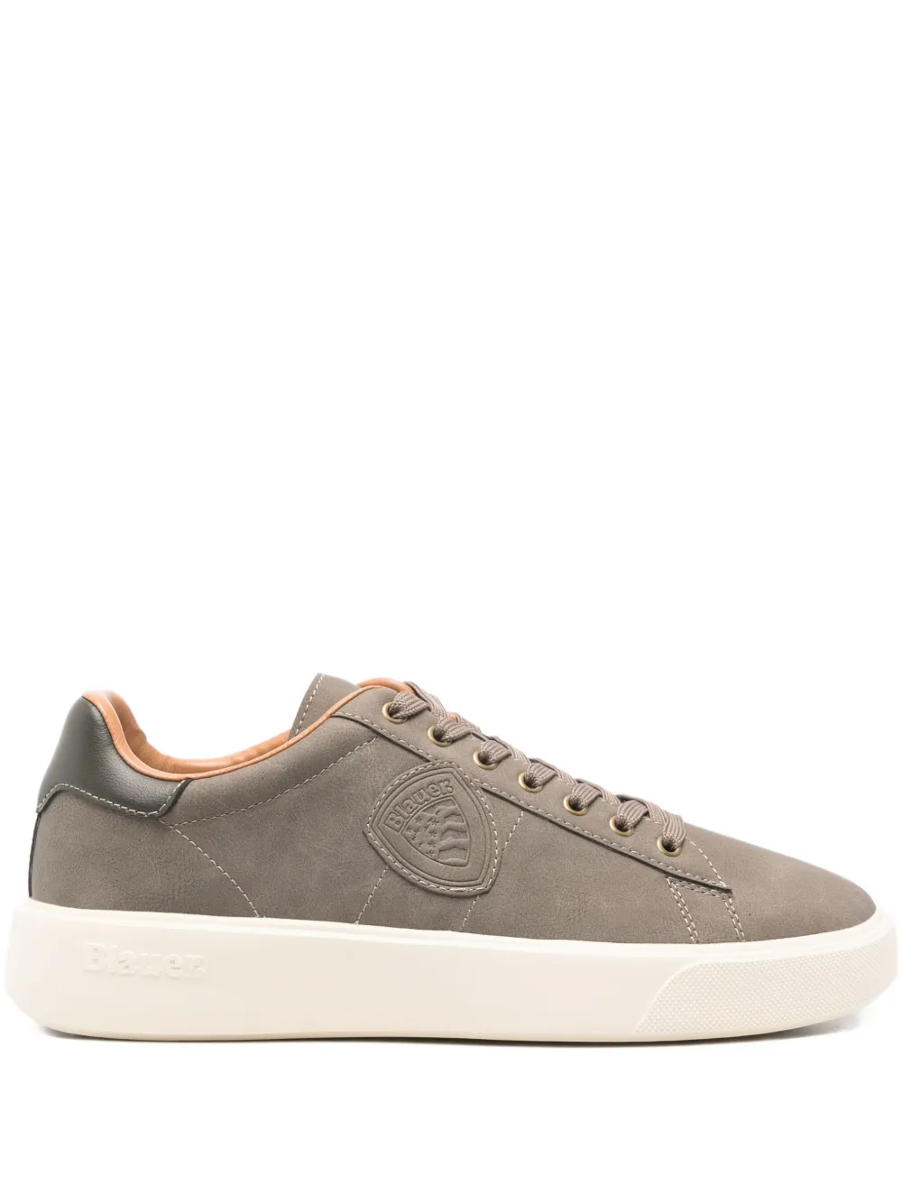Blauer logo-patch low-top sneakers Groen